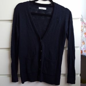 Abercrombie Navy Knit Cardigan